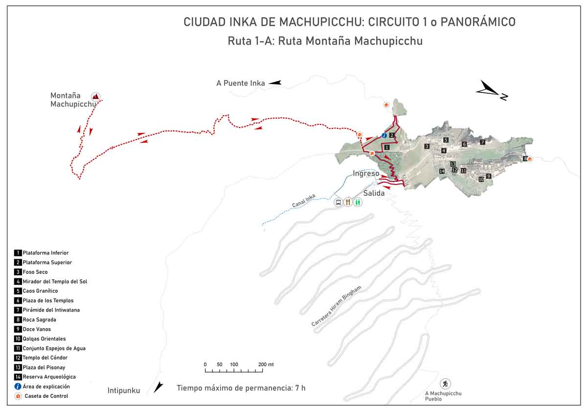 Mt Machu Picchu Map